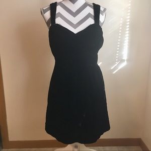 Express Velvet Black Babydoll Dress 6 M